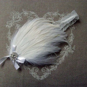 Bandeau plume blanche